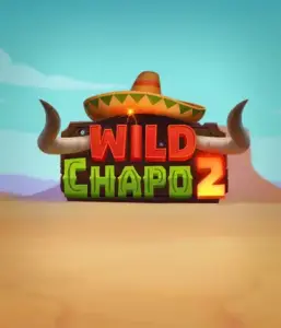 Experience the vibrant Mexican desert with the Wild Chapo 2 game by Relax Gaming, showcasing a whimsical bull wearing a sombrero amid a serene desert backdrop. This graphic conveys the fun and adventure of the game, perfect for those who love culturally inspired slots, offering a captivating adventure.